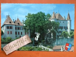 1968 Nyon,  Le Château mit Briefmarke