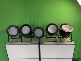 5er Set lightmaXX LED PAR64 Scheinwerfer (RGB, DMX)