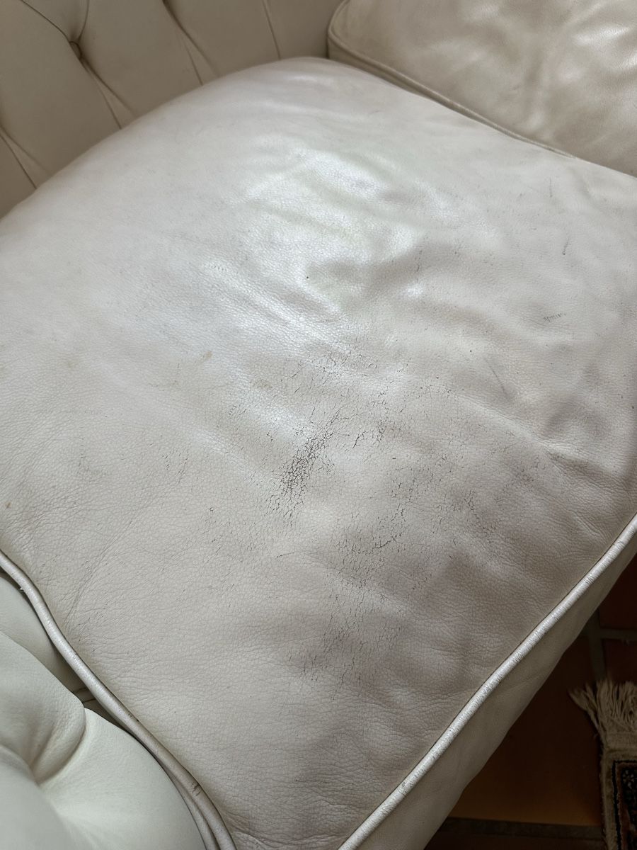 Divani: Chesterfield-Sofa, weiss, Leder – Usato da Gutenswil venduto da Dany2305 2