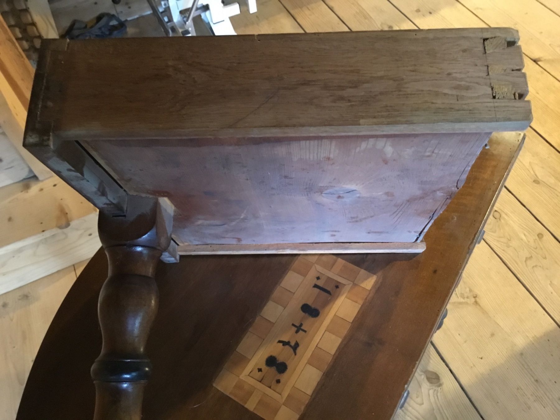 Tables: Table / console demi-lune ancienne du XIXe siècle – D'occasion à Le Sépey par xdu_67z8 8