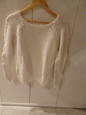 Weisser Pullover Baumwolle Gr. XS - 231117