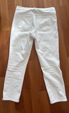 Uniqlo jeggins leggins weiss dehnbares L 38 40