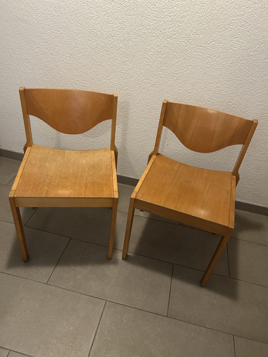 Horgen Glarus Sedie: Lot de 4Chaises Horgen Glarus, empilable, années 70 – Usato da Thierrens venduto da Bigla 2