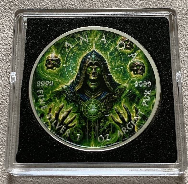 Tutti le monete: 2025 Canada Farbiger Round Necromancer 1Oz Silber COLOR – Nuovo (secondo la descrizione) da Wetzikon ZH venduto da Nicki6 3