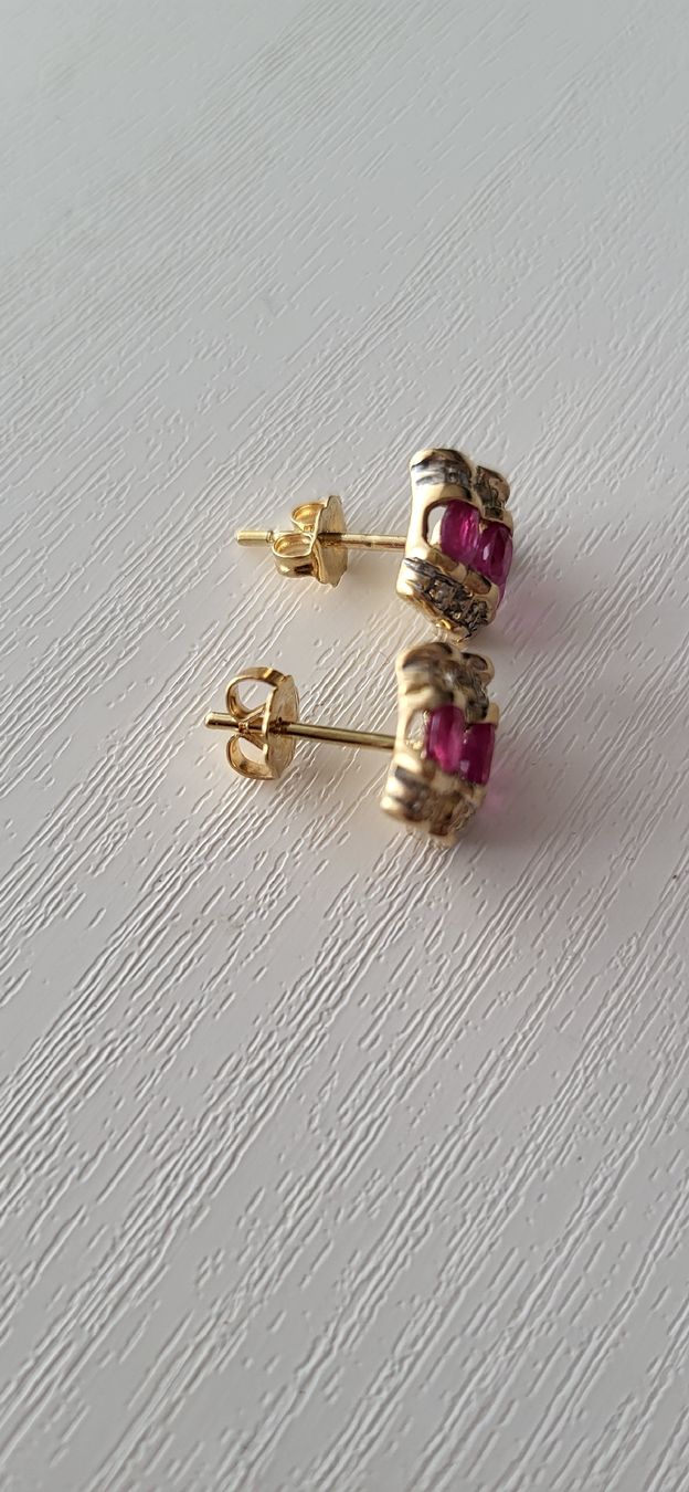 Ohrringe & -stecker: Edle Diamantohrstecker mit Rubinen – Neu (gemäss Beschreibung) aus Unterägeri von Altgoldschmuck 5