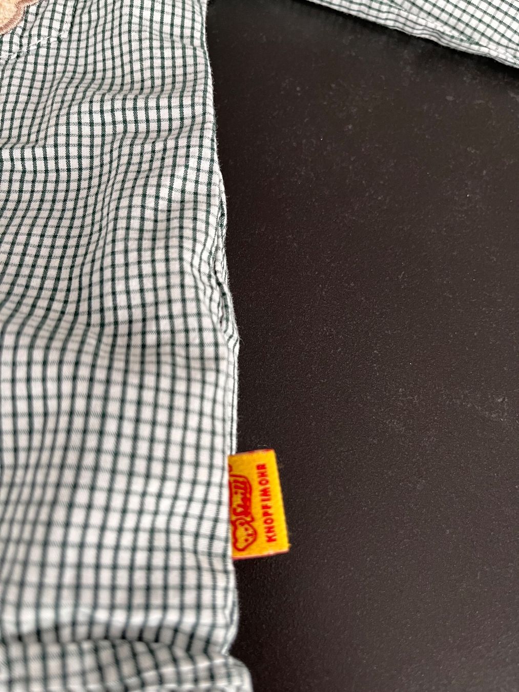 Steiff Camicie, Top & T-shirt: Steiff Hemd Gr. 80 grün-weiss kariert – Nuovo e nell'imballaggio originale da Wohlen AG venduto da kissne4 2