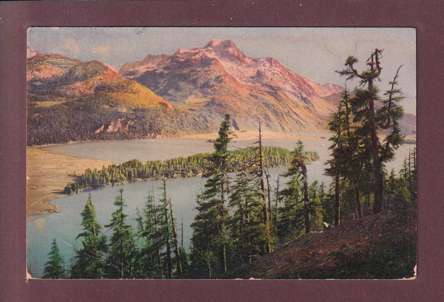 Ansichtskarten: SILSERSEE - Piz La Margna - 1910 – Gebraucht aus Pully von nicecards