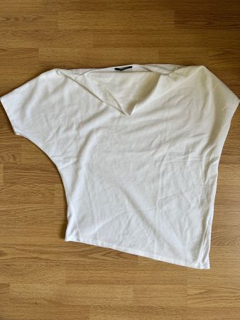 Einzigartig Asymmetrisches T-Shirt Michel Klein weiß, Gr. M