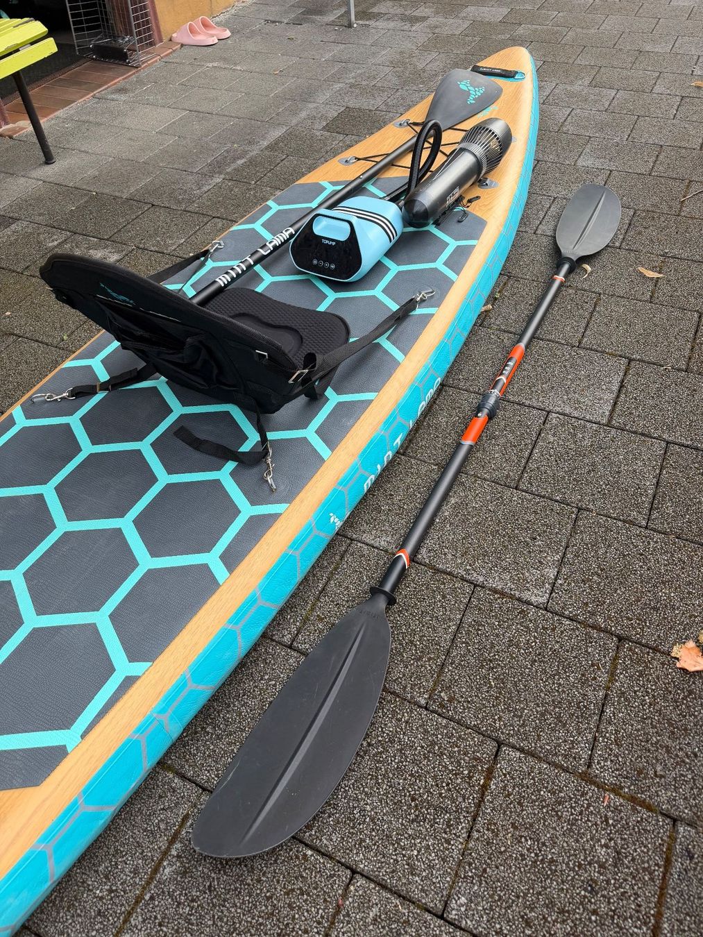 Mint Lama Tavole da surf e di nuoto: Mint Lama Adventourer mit E-Finne und kompl. Zubehör. – Usato da Biel/Bienne venduto da Swami2 2