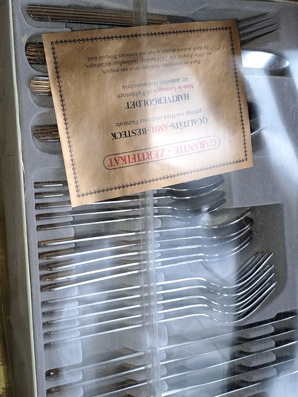 Set di posate: Amil-Besteck, hartvergoldet, – Nuovo e nell'imballaggio originale da Kölliken venduto da Upcycling-by-Mc-TAM 4