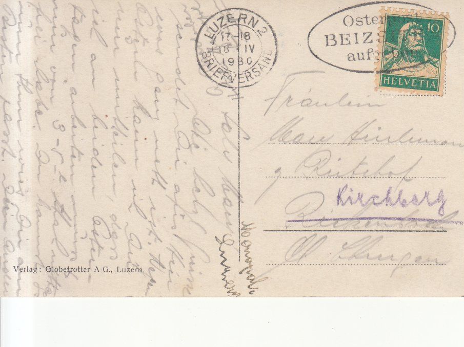 Cartoline postali: Luzern 1930 – Usato da Bürglen TG venduto da StampGraf 1