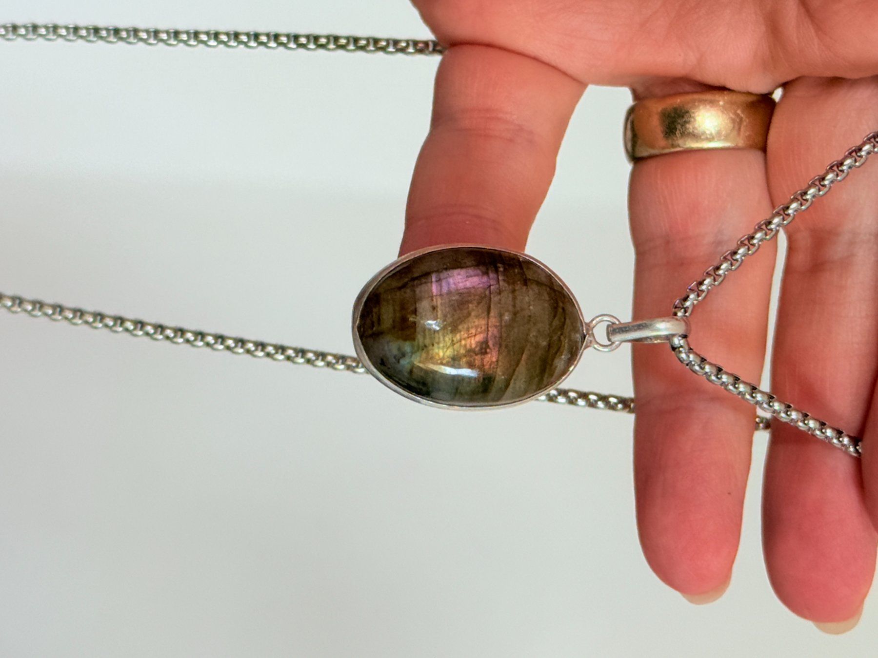 Colliers: Collier avec Labradorite – Neuf avec emballage d'origine à Genève par AWWA 7