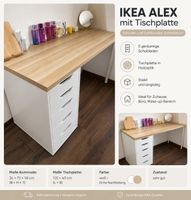 IKEA ALEX Schubladenelement mit Tischplatte