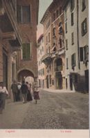 AK Lugano Via Nassa a colori 1909