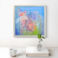 Abstrakte Originalgemälde auf Leinwand 50x50 cm, Unikat!!!