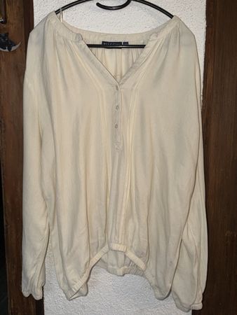 Biaggini Damen Bluse, Crème, Gr. 44, Langarm, Top Zustand
