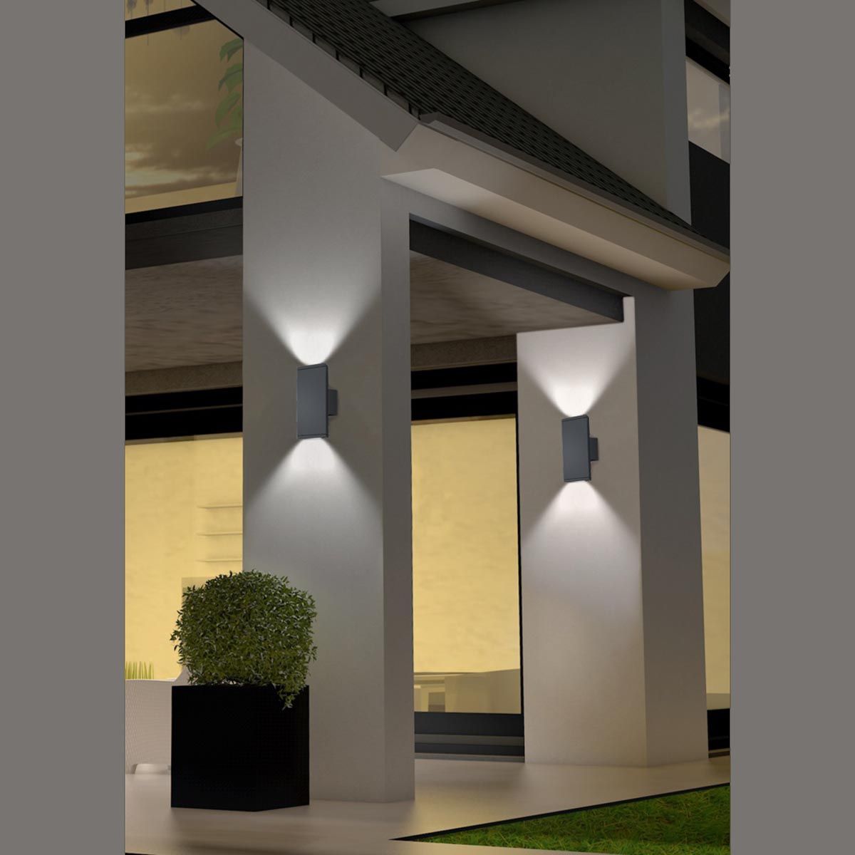 Lampen: LED Aussen Wandleuchte, Schwarz, IP54 – Neu (gemäss Beschreibung) aus Kreuzlingen von Smart-Light 6
