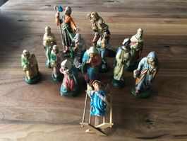 Set alte Krippenfiguren