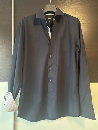 Strellson Hemd schwarz slim fit Grösse 42 guter Zustand