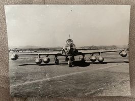 Altes Foto mit Flugzeug Lockheed T- 33 Shooting Star RAF