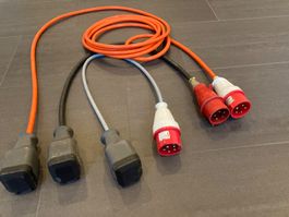 Elektro- Übergangskabel CEE 16A - J15