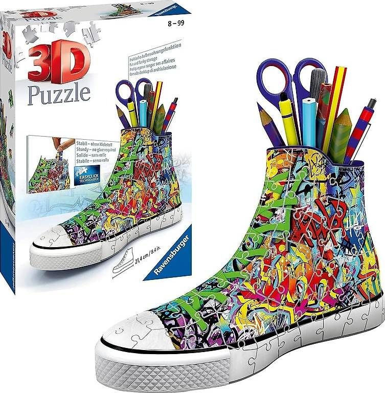 Ravensburger Puzzle: Ravensburger 3D Puzzle, Trainers, 108 Pieces, Graffiti – Usato da Rapperswil SG venduto da watsup99