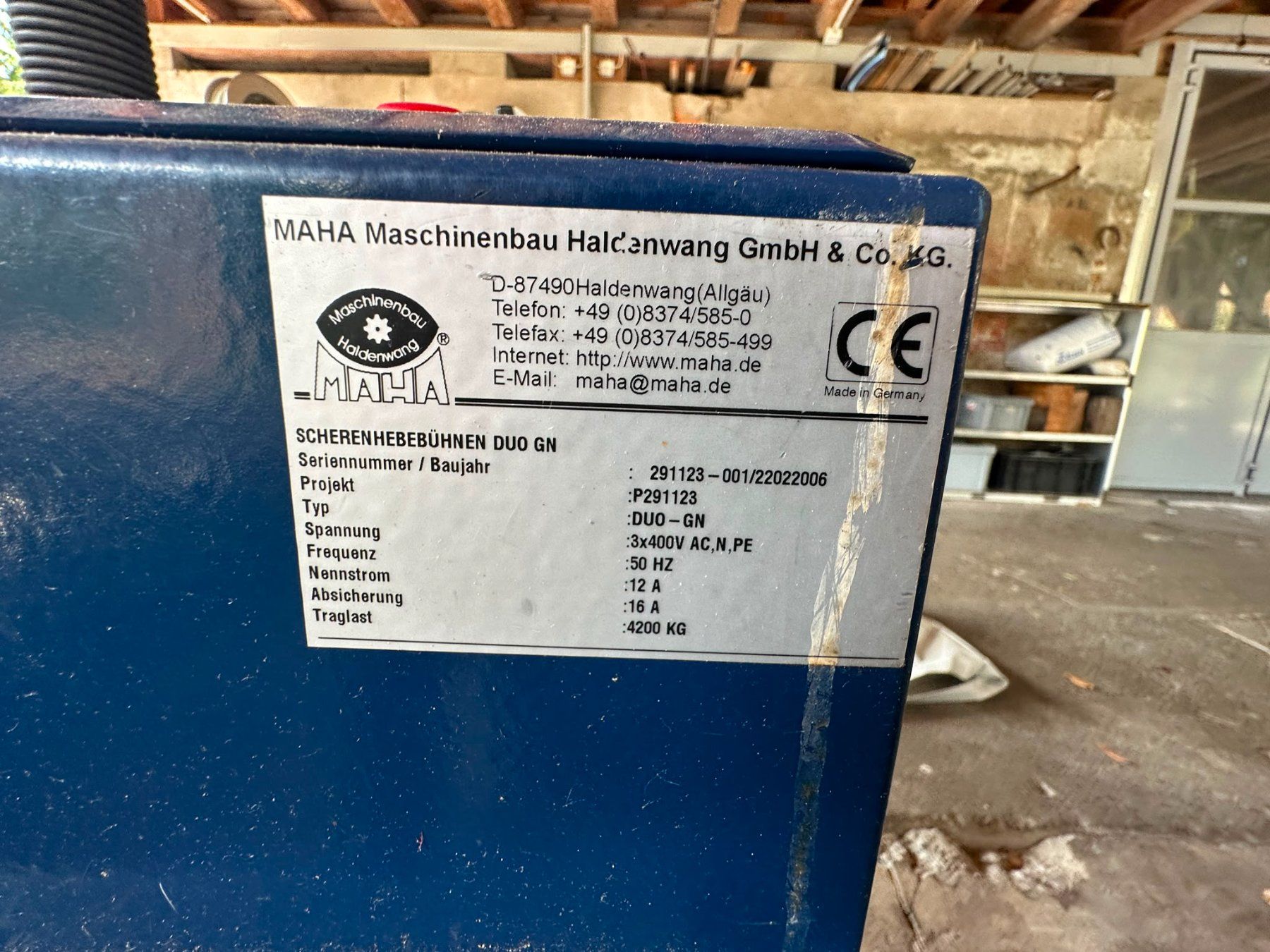 Piattaforme elevatrici & Crick: Scherenhubbühne MAHA gebraucht/ Autolift – Usato da Cham venduto da zan7890 6