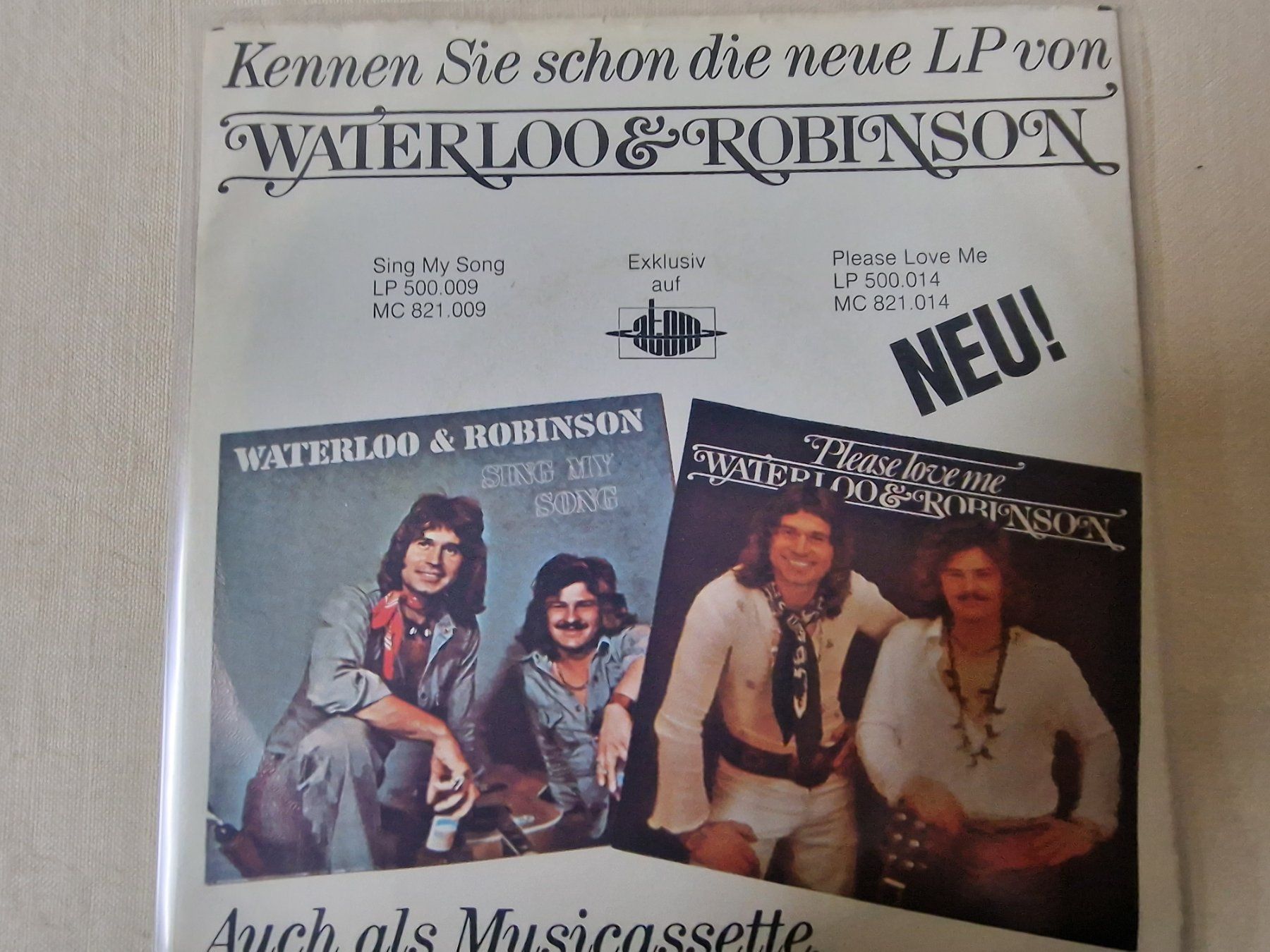 Dischi in vinile: Waterloo & Robinson Single – Old Times Again – Usato da Root venduto da atelier22 1