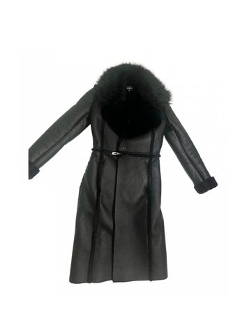 Winter Mantel Faux Leder und Fur