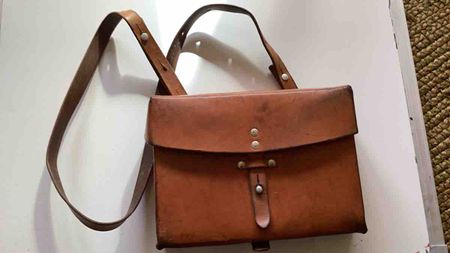 Militärtasche Leder braun Unisex akzeptabler Zustand