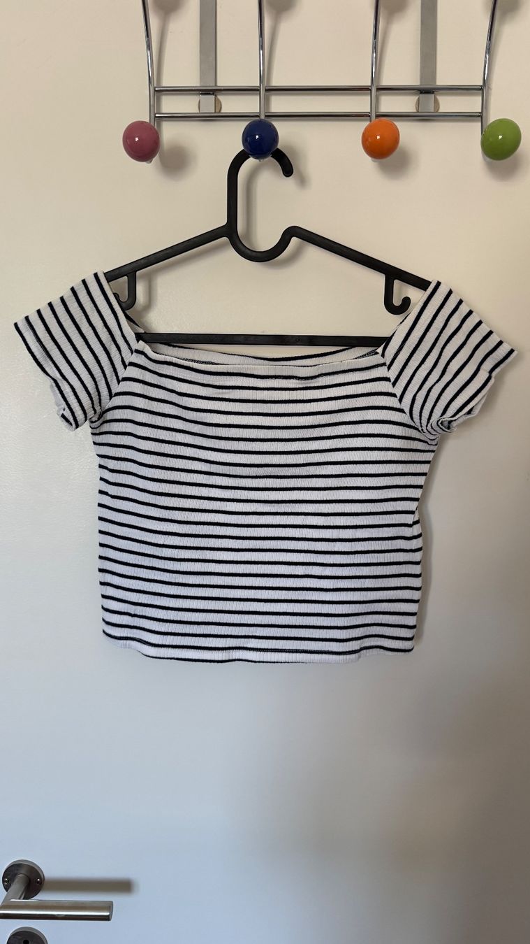 H&M Top: H&M Crop Top, gestreift, Gr. S – Usato da Luzern venduto da Ecila007