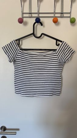 H&M Crop Top, gestreift, Gr. S
