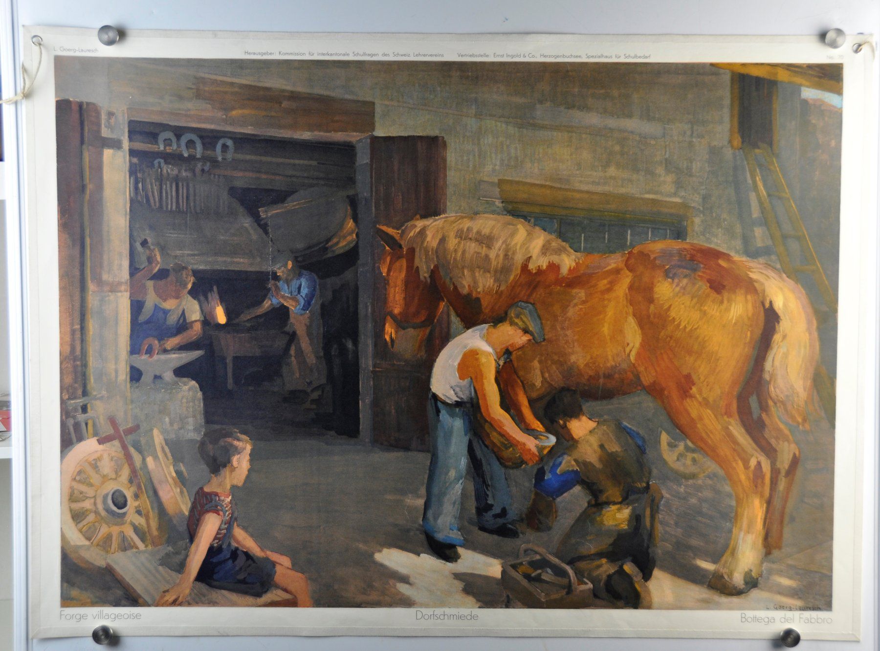 Foto & Immagini: Schulwandbild  Dorfschmiede Lauresch – Usato da Härkingen venduto da sammelbecken 3