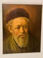 Topmann Gemälde signiert Portrait eines alten Mannes mit Hut
