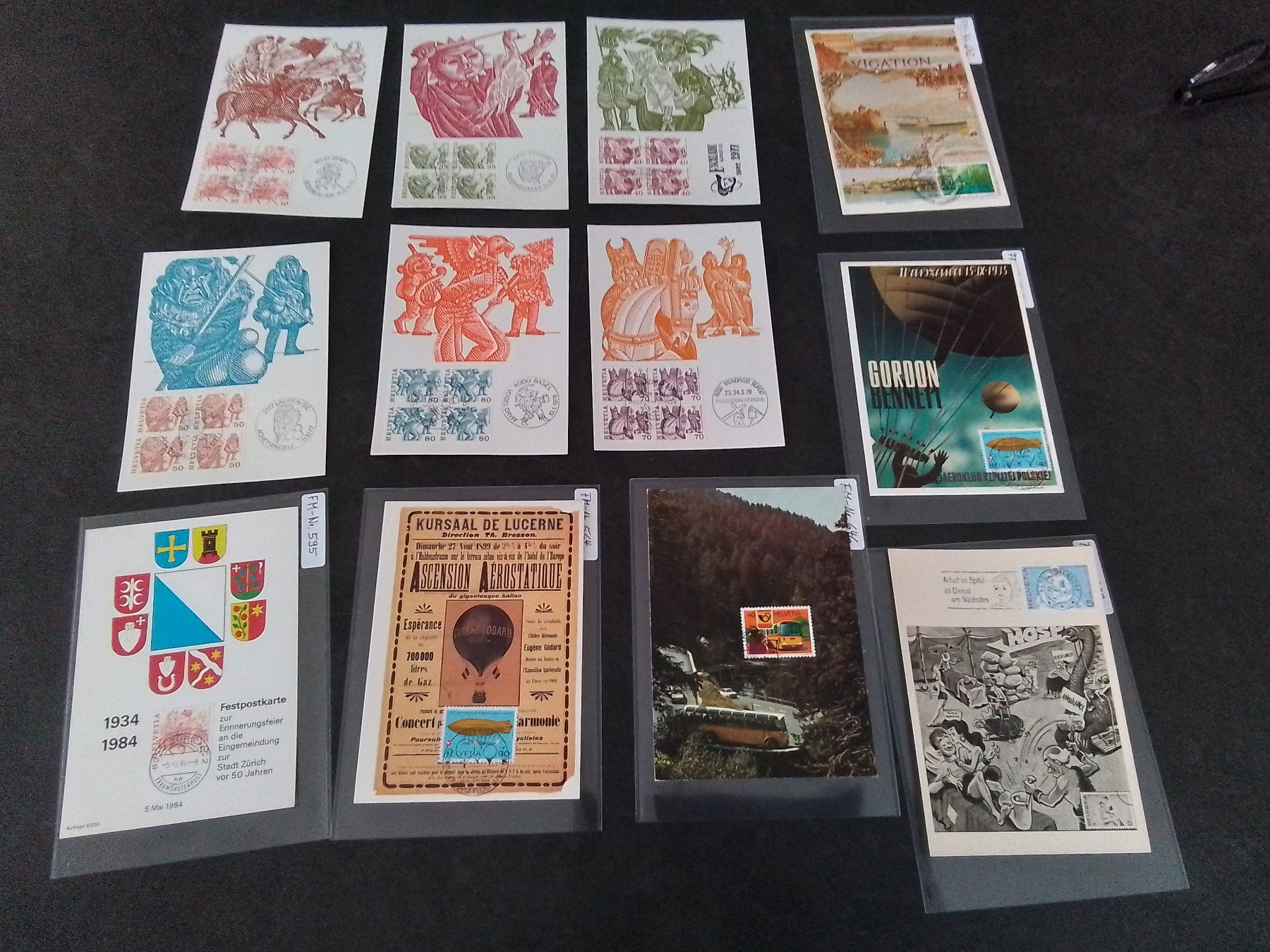 Alle Briefmarken: Maximumkarten Lot 2 – Gebraucht aus Reichenburg von ibiza18