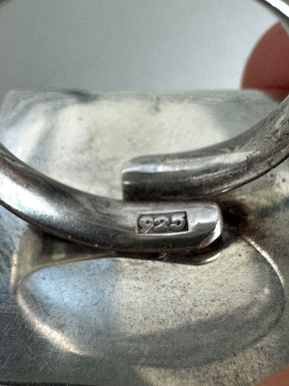 Anelli: Vintage 925 Silber Ring avec Ebenholz – Usato da Onex venduto da Antiqueshow 6
