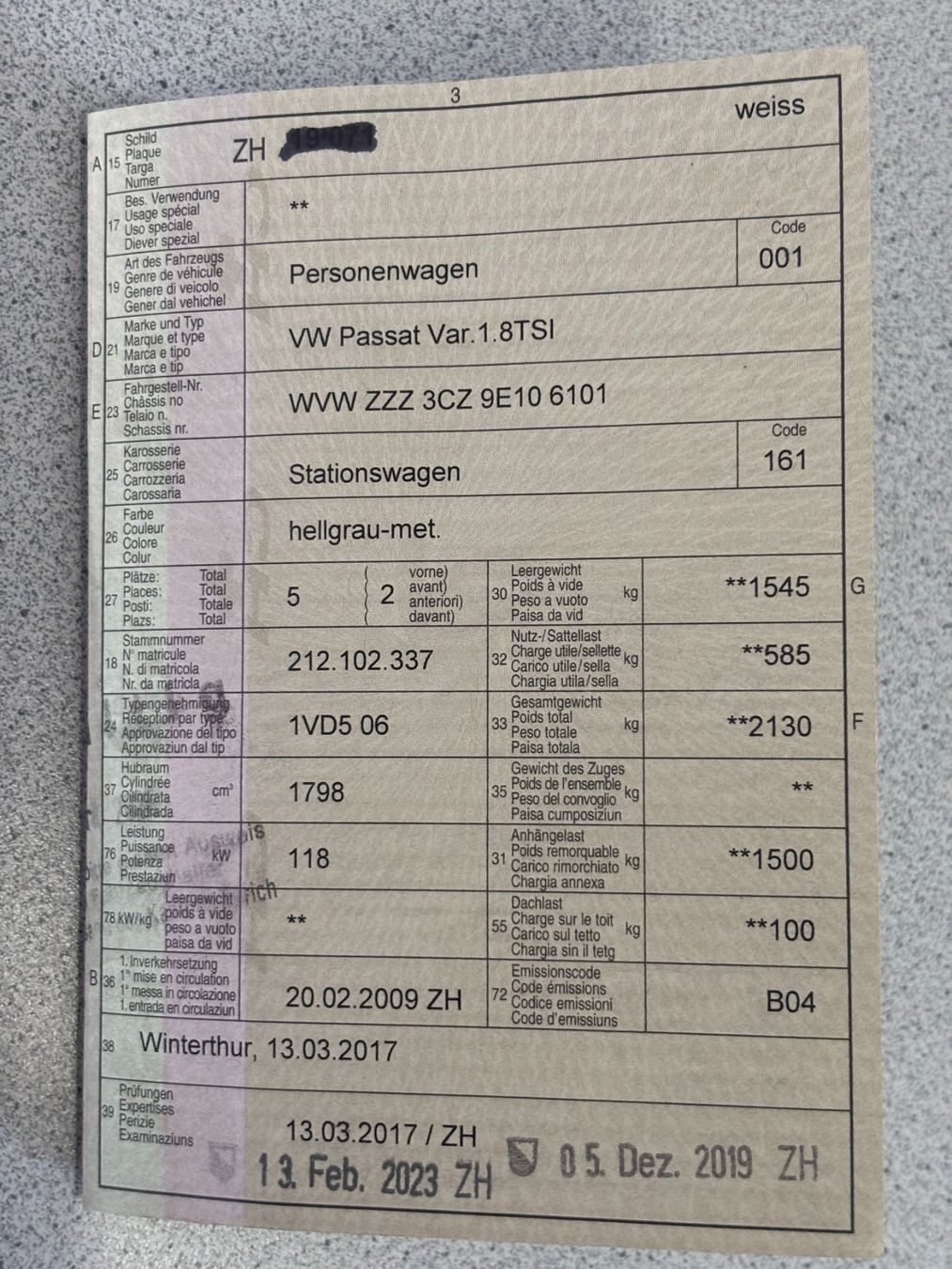 VW Autos: VW Passat für Export , Bastler – Gebraucht aus Balterswil von Ponti69 9
