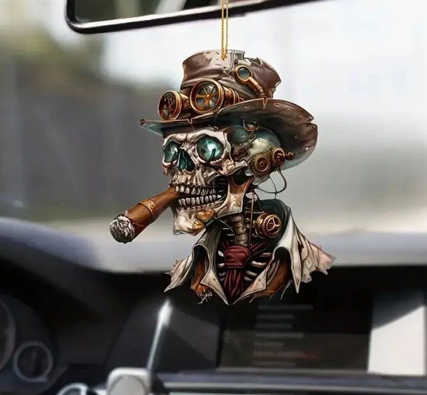 Autoanhänger Totenkopf – Coole Acryl-Deko Für Den Rückspiegel An Halloween
