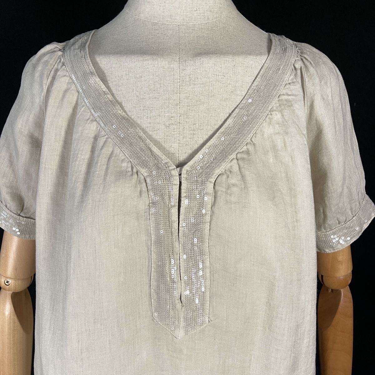 Vestiti: 120% LINO Beige Linen Dress – Nuovo (secondo la descrizione) da Emmen venduto da Avviivva_Com2023 1