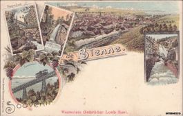 Biel Bienne BE // 1898 Litho Warenhaus Gebrüder Loeb Basel