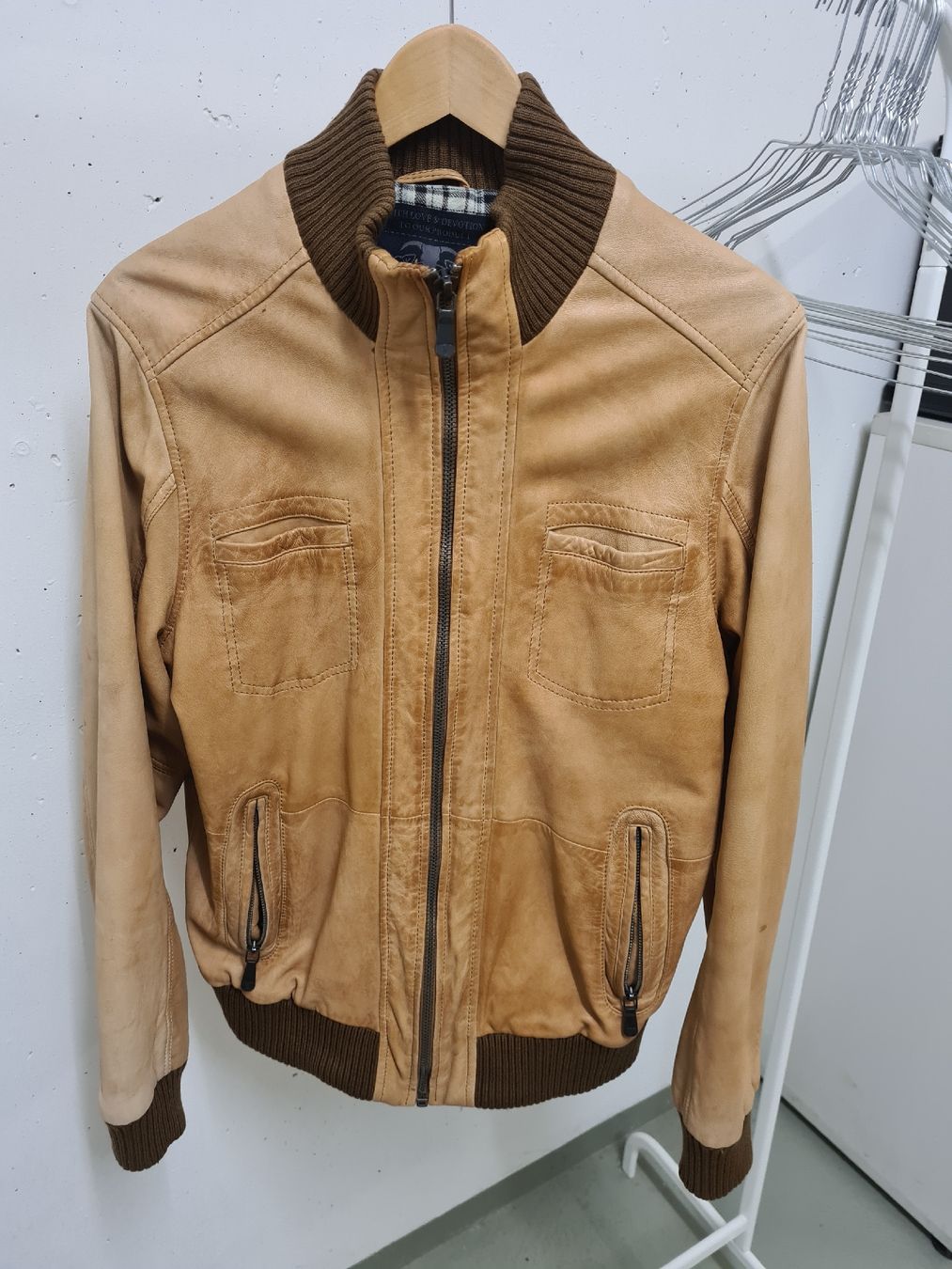 Esprit Giacche: Esprit, Lederjacke, Herren, gr. M, cognac – Usato da Steinhausen venduto da MilaB