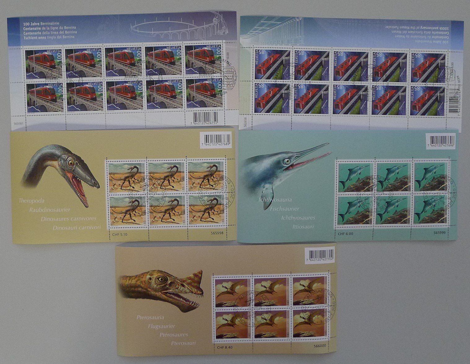 Alle Briefmarken: 1978-2010, SAMMLUNG Bogen + Kleinbogen von 42 Stück, Ersttag – Gebraucht aus Sursee von Luzernerraute 8