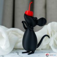 Cherry Thief - Adorable Mouse Sculpture - 3D Printed