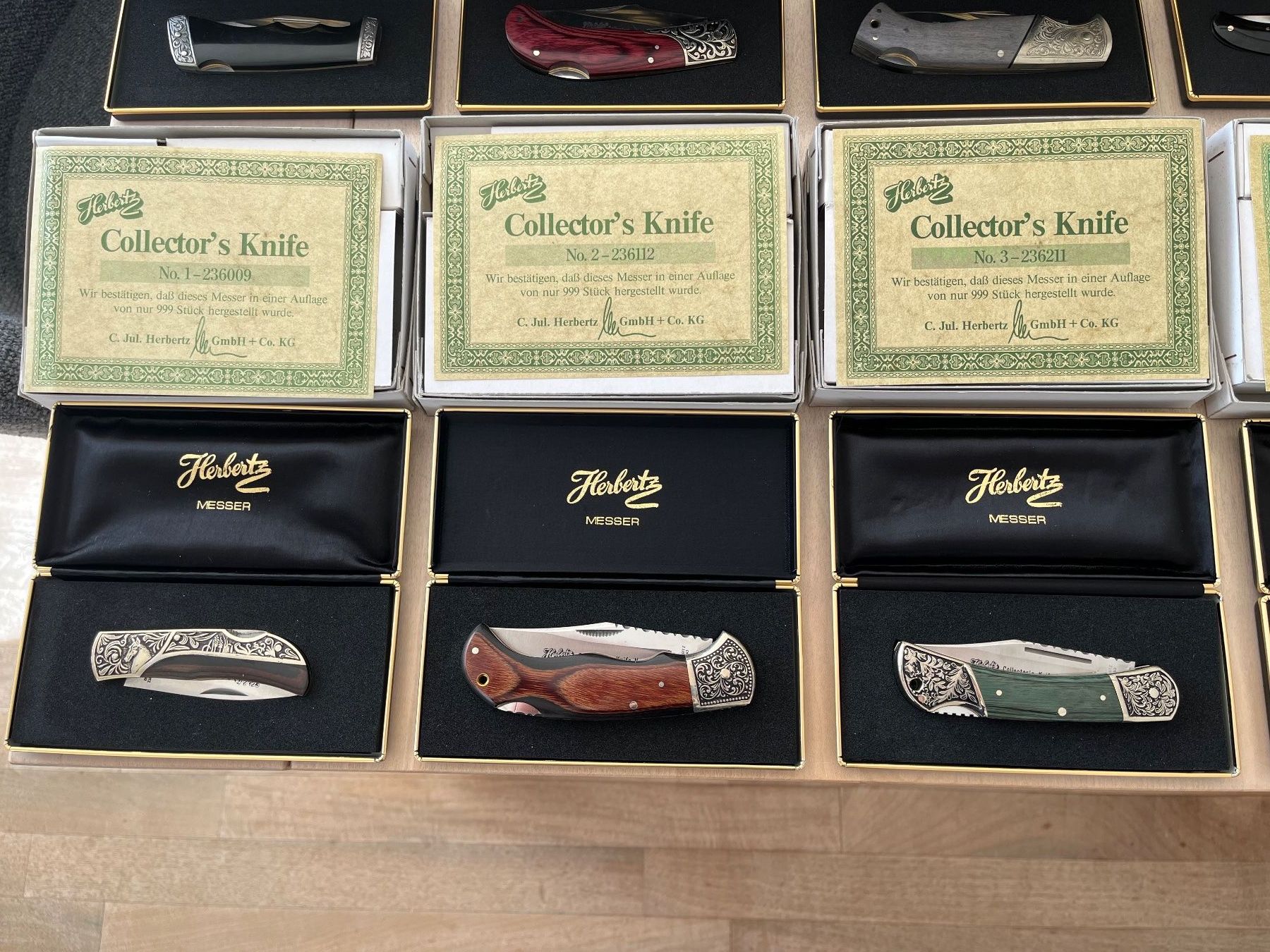 Herbertz Posate: Herbertz Collector's Knife Nr. 1-18 – Nuovo (secondo la descrizione) da Madiswil venduto da nofox222 1