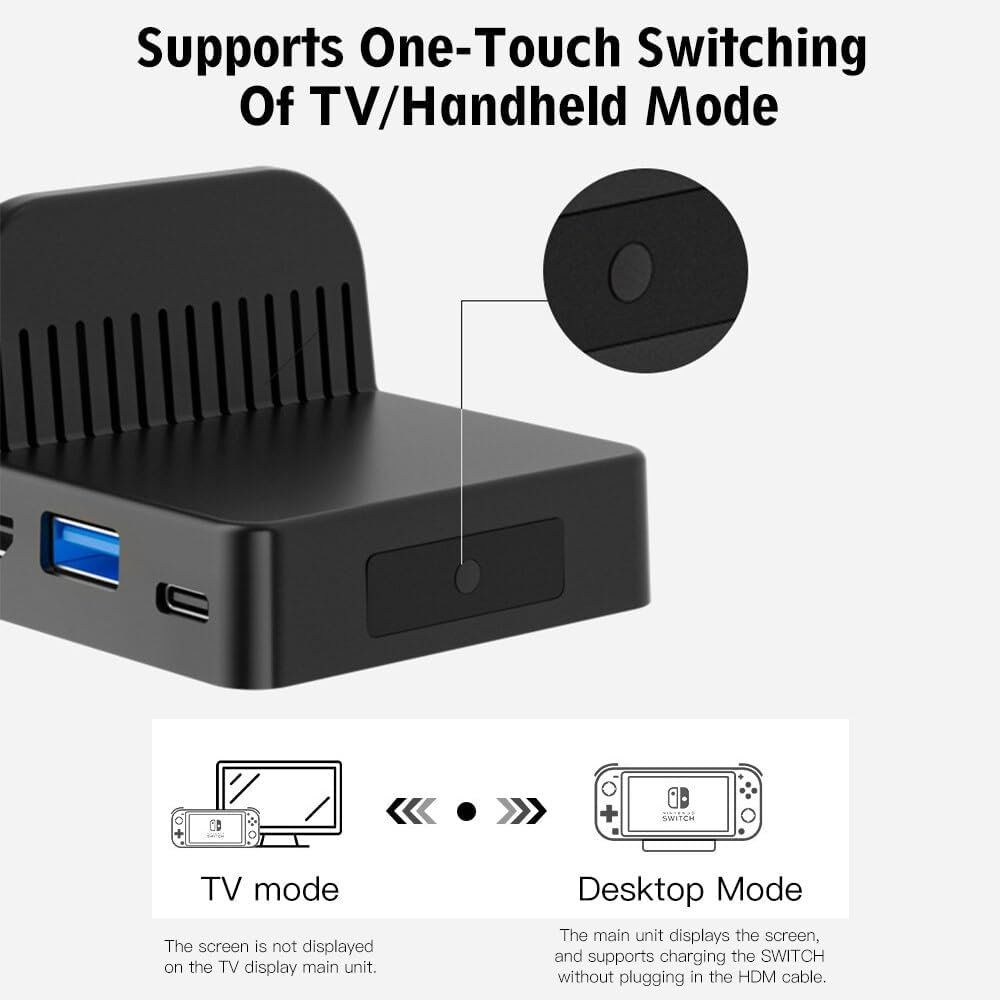 Docking station: Switch Dock Kompakter Tragbare Switch Station mit 5Anschluss – Neuf (Voir description) à Thun par Laoye 3