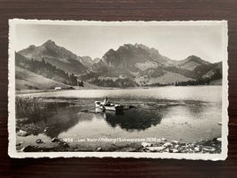 SCHWARZSEE / LAC NOIR (Fribourg) Ruderboot, animée