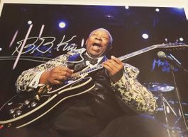 B.B. King - Original in person Autogramm auf Foto