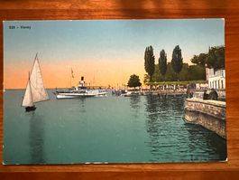 Postkarte Vevey ungelaufen Litho  (P513)