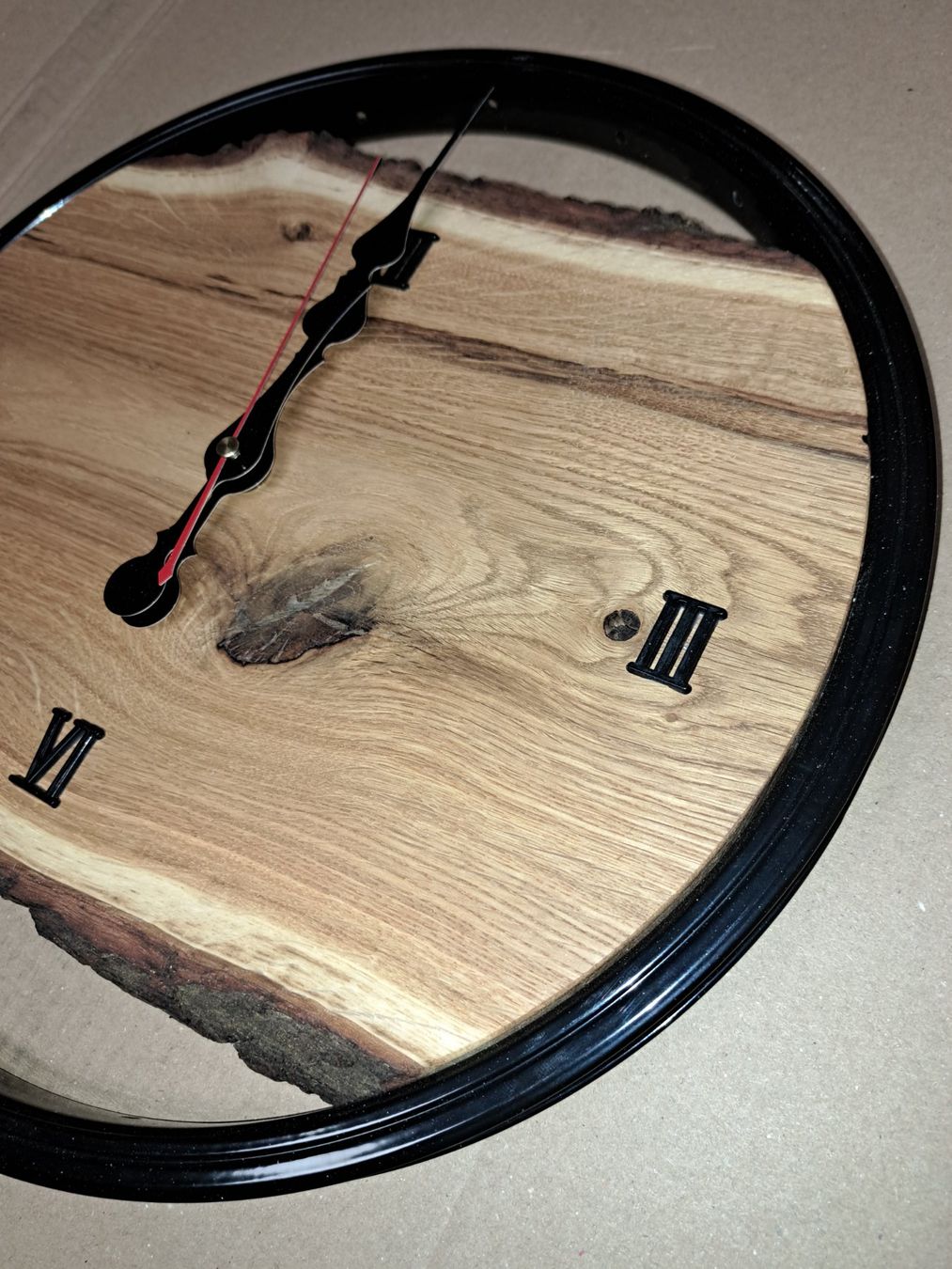 Orologi da terra & Orologi da parete: Holz Wand Uhr Eiche eichenholz geräuschlos – Nuovo (secondo la descrizione) da Widnau venduto da Senna7 2