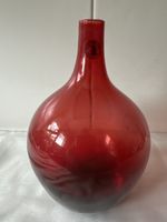 Handgemachte Vase aus Glas, bordeauxrot, Herbst Deko, Vintag